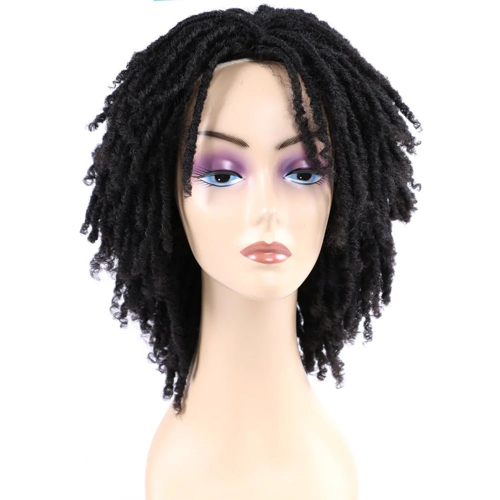 10" Braided Wigs Afro Bob Wig Synthetic Dreadlock Wigs Short Curly - Free Delivery Worldwide only at Flexi Africa