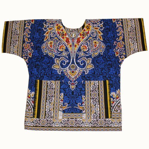 100% Cotton African Print Dashiki Unisex Clothing Bold and Colorful Loose T-shirts - Flexi Africa - Free Delivery Worldwide