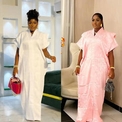 Elegant African Abaya Dress for Women – Fashion Caftan Boubou Dashiki Gown