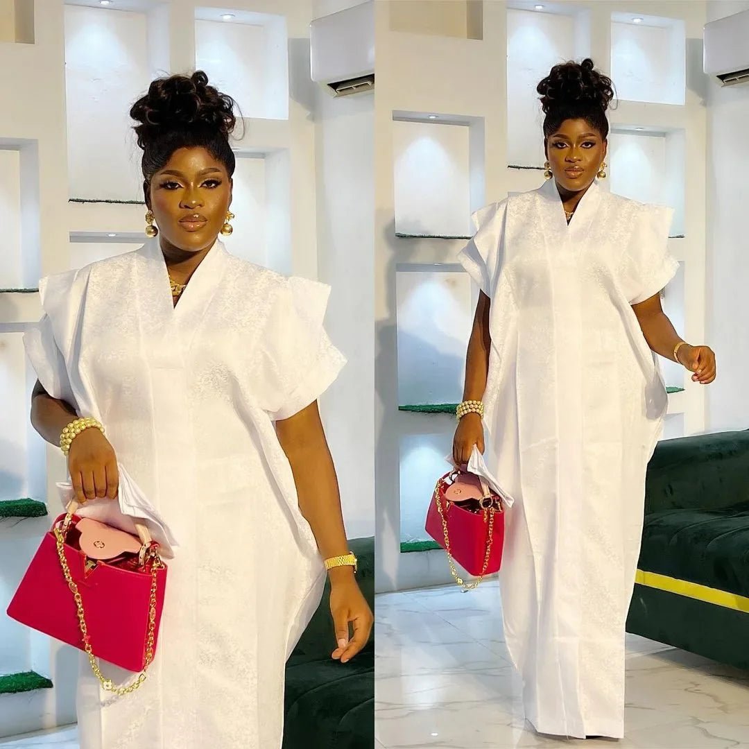 Elegant African Abaya Dress for Women – Fashion Caftan Boubou Dashiki Gown