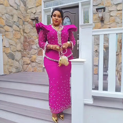 Shop elegant African dresses for women at Flexi Africa! Luxurious mesh fabric from Africa, priced at $140.24.