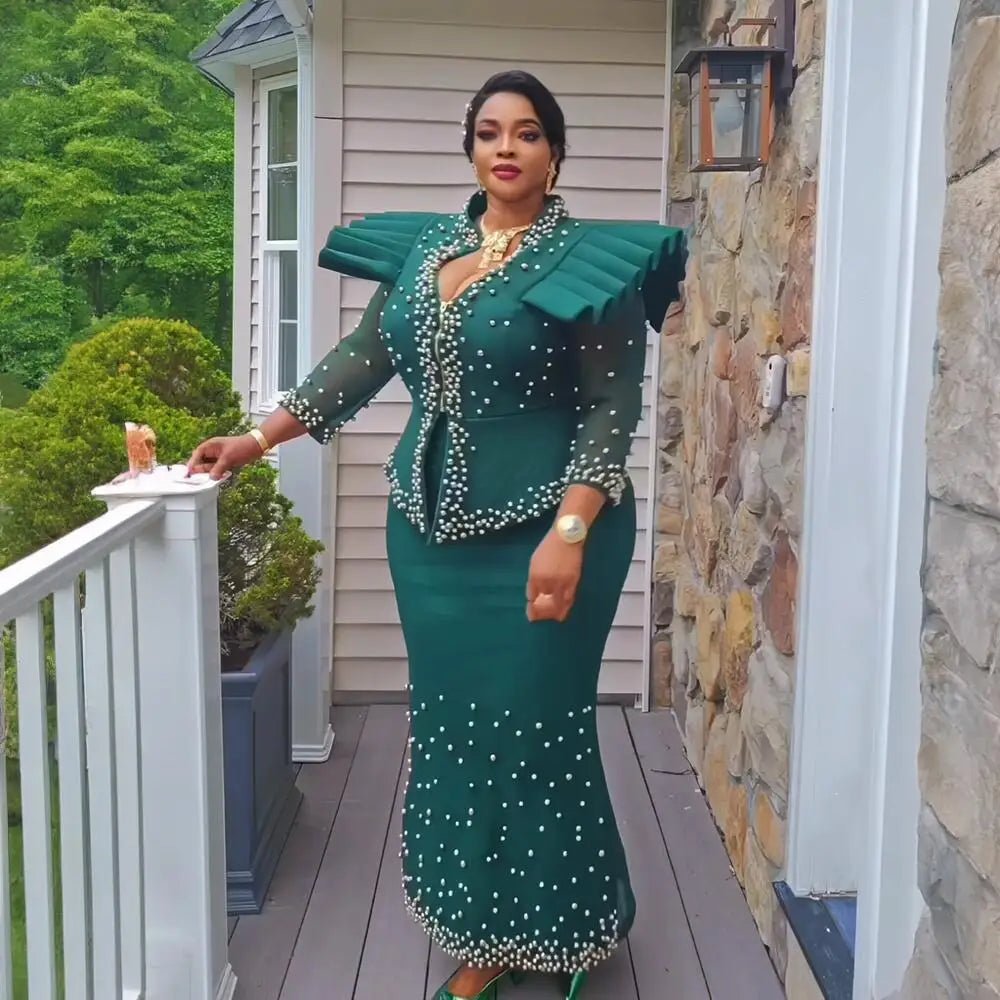 Shop elegant African dresses for women at Flexi Africa! Luxurious mesh fabric from Africa, priced at $140.24.