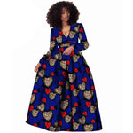 2026African Women Dress Ankara Print Pure Cotton Bazin Riche New Style Dress African Fabric Dashiki Outfits Maxi Dress S1825021 - Free Delivery Worldwide only at Flexi Africa