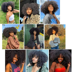 3 Bundles Afro Kinky Curly Bundles Mongolian Kinky Curly Hair Bundles Extension Curly Human Hair Bundles - Flexi Africa