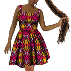African Women’s Dress – Elegant Dashiki Wax Print Plus Size Dress, Traditional African Style Clothing