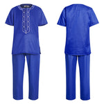 Buy Shirt Pants 2PC Set For Kids Boys African Children Short Sleeve Top Trouser Suit Robe for only $22.12 at Flexi Africa!
