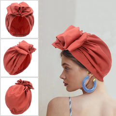 Fashion African-style headgear, women's headdresses, Muslim-style soft Hijab, monochromatic colored mirror hats in Muslim style