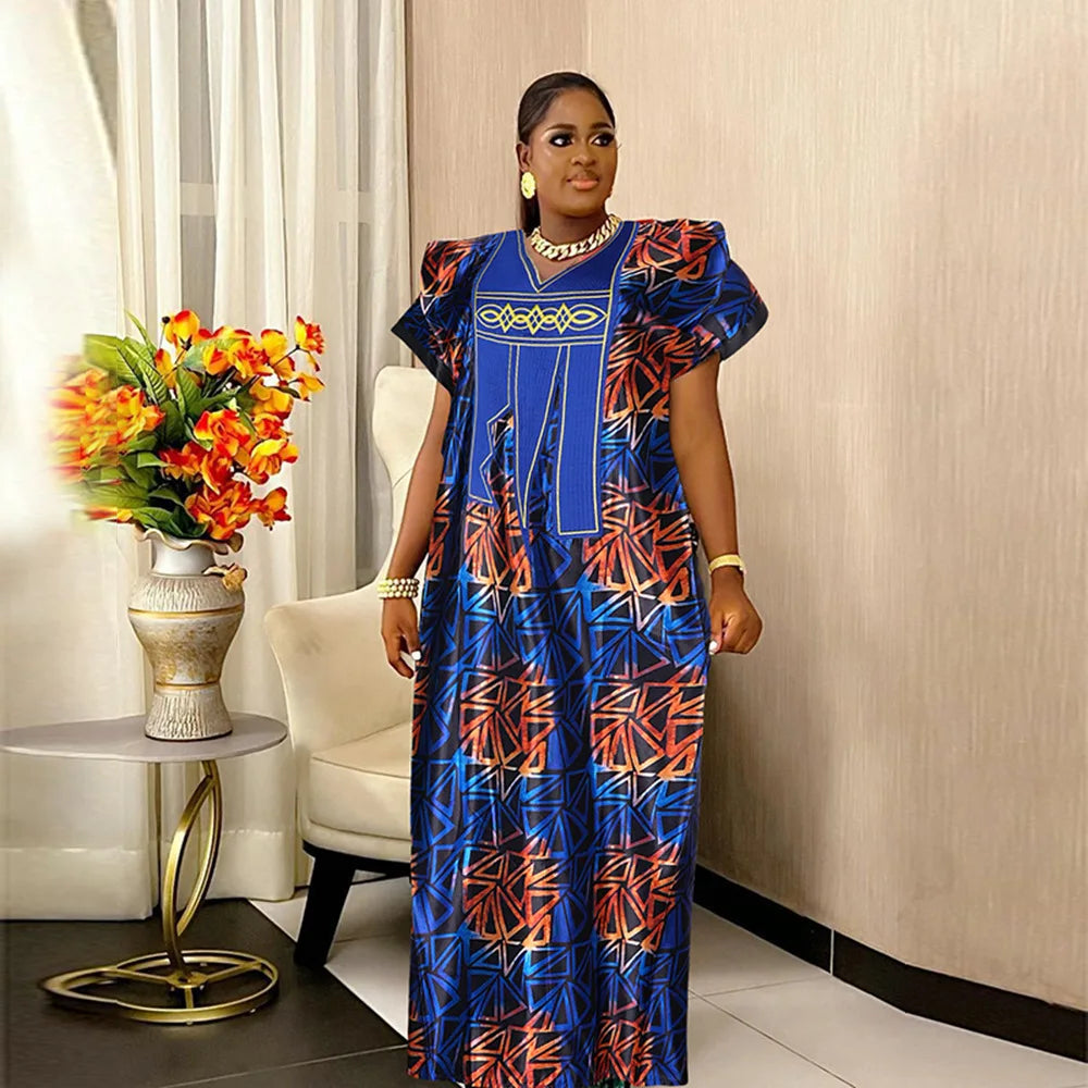 Buy African Dresses For Women Fashion Dashiki Outfits Evening Gown Dubai Kaftan Abaya Robe for only $78.03 at Flexi Africa!