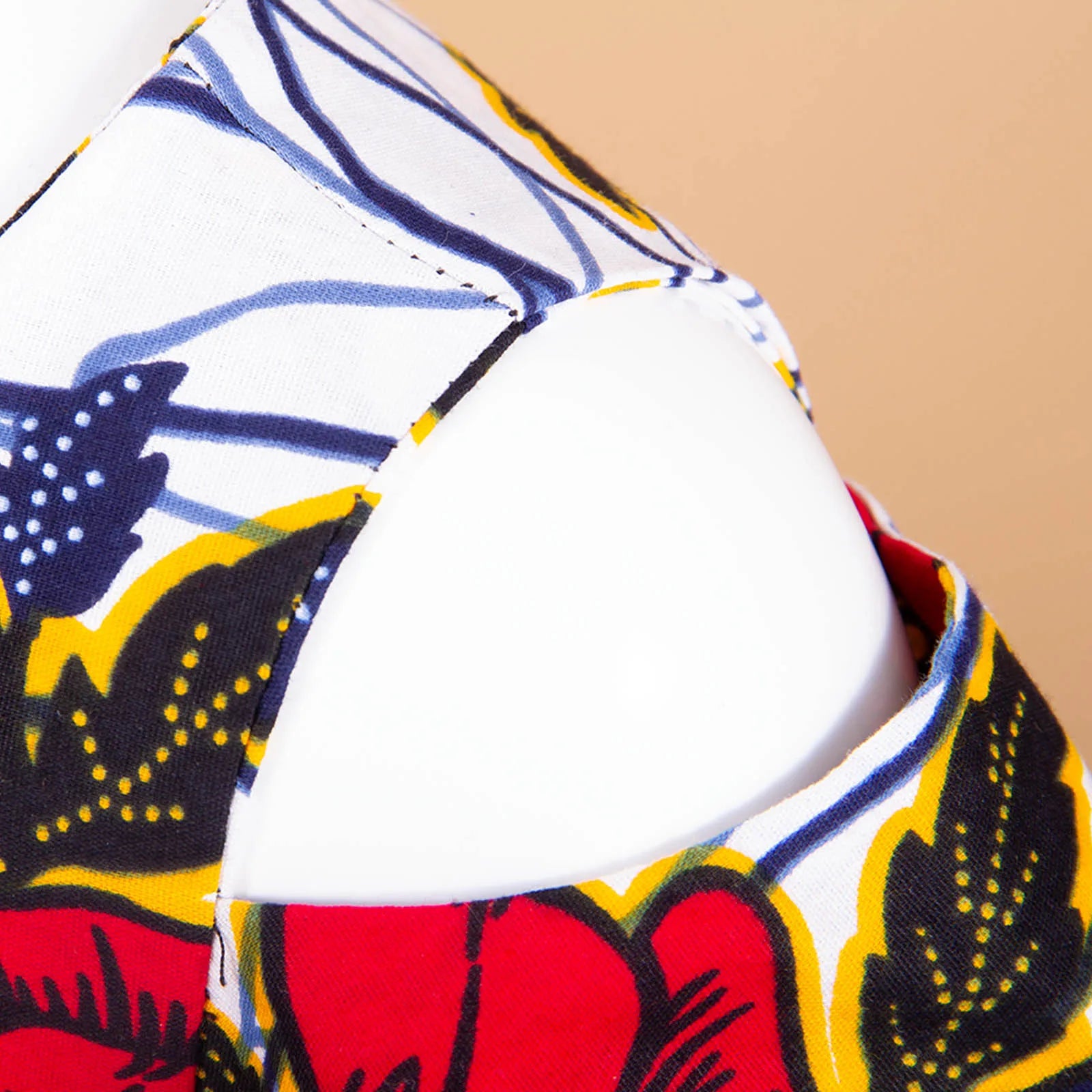 Kids African Print Princess Dress – Sleeveless Ankara Casual Mini Dress for Girls