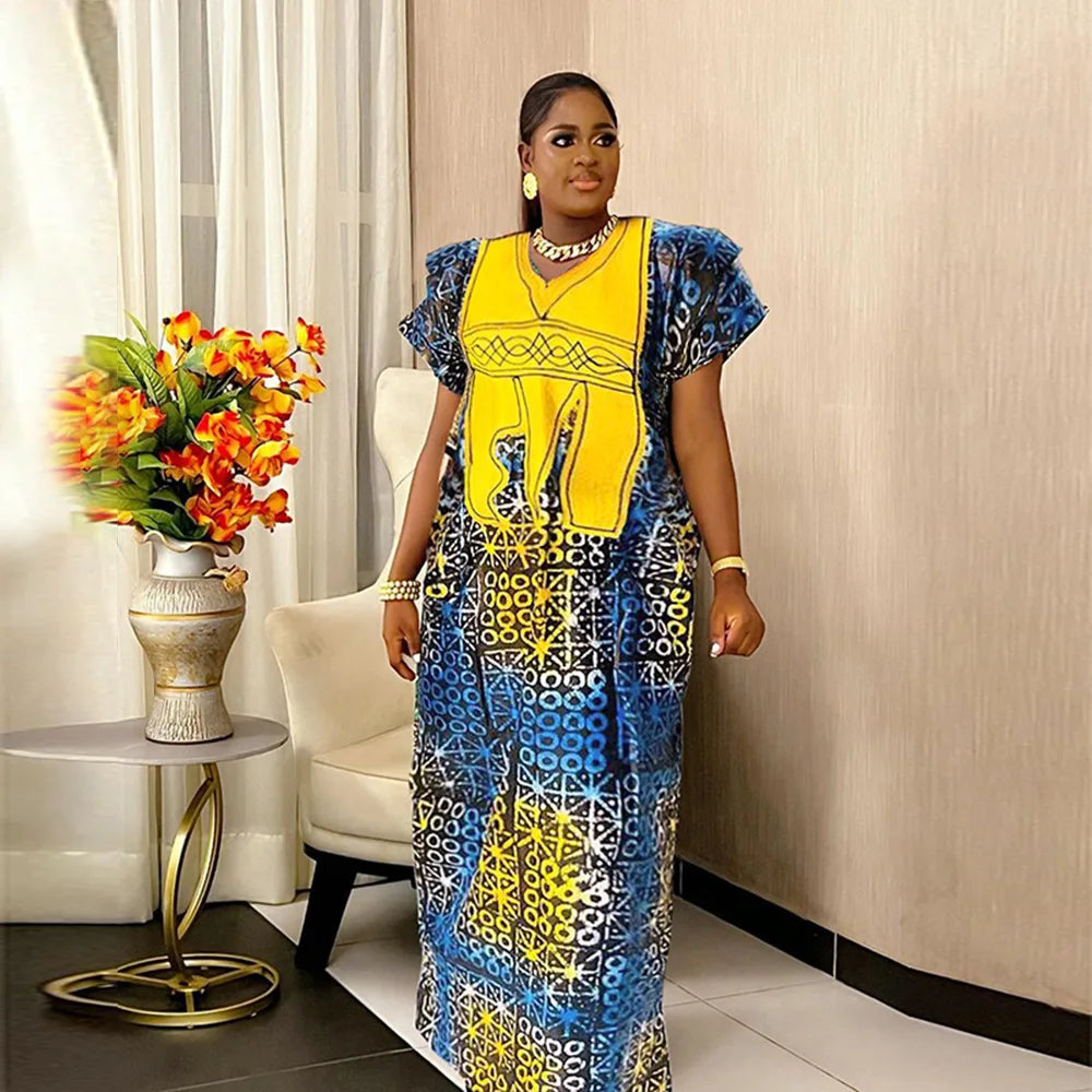 Buy African Dresses For Women Fashion Dashiki Outfits Evening Gown Dubai Kaftan Abaya Robe for only $78.03 at Flexi Africa!