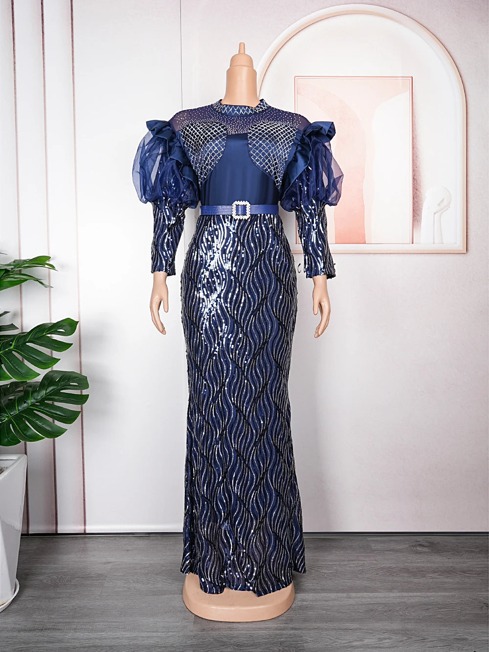 Buy Plus Size African Luxury Sequin Evening Party Long Dresses for Women Dashiki  Clothing for only $54.56 at Flexi Africa!
