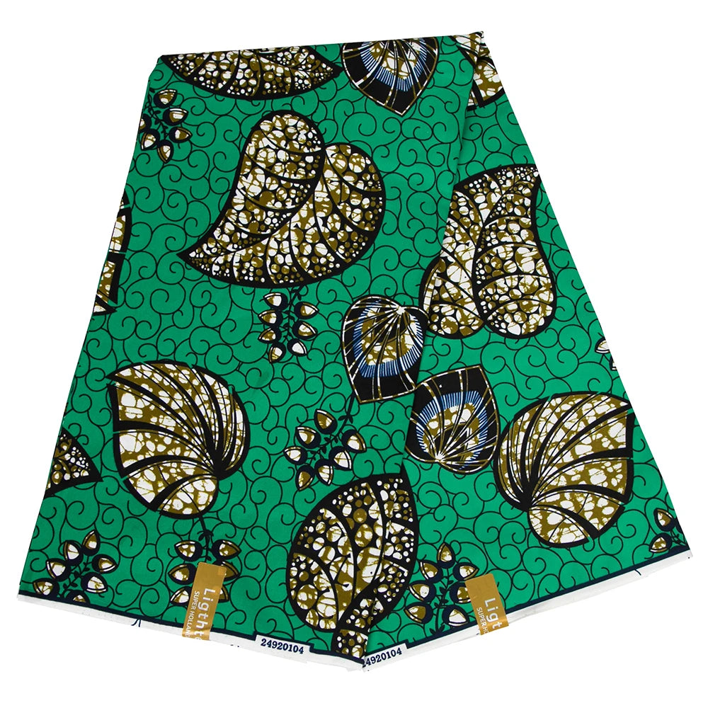 Buy African Ankara Wax Print Fabric – 100% Polyester Block Pattern Material for Sewing for only $4.31 at Flexi Africa!