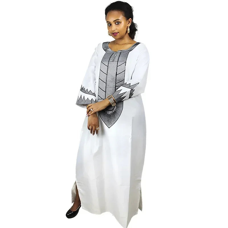Buy African Dresses For Woman Soft Material Embroidery Design Long Dress Without Scarf for only $14.23 at Flexi Africa!