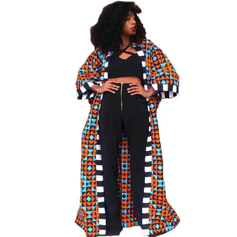 Africa Clothes for Women 2021 Dashiki Autumn Winter African Women Printing Long Shirt Cardigan Coat Dress African Dresses Women - Free Delivery Worldwide only at Flexi Africa