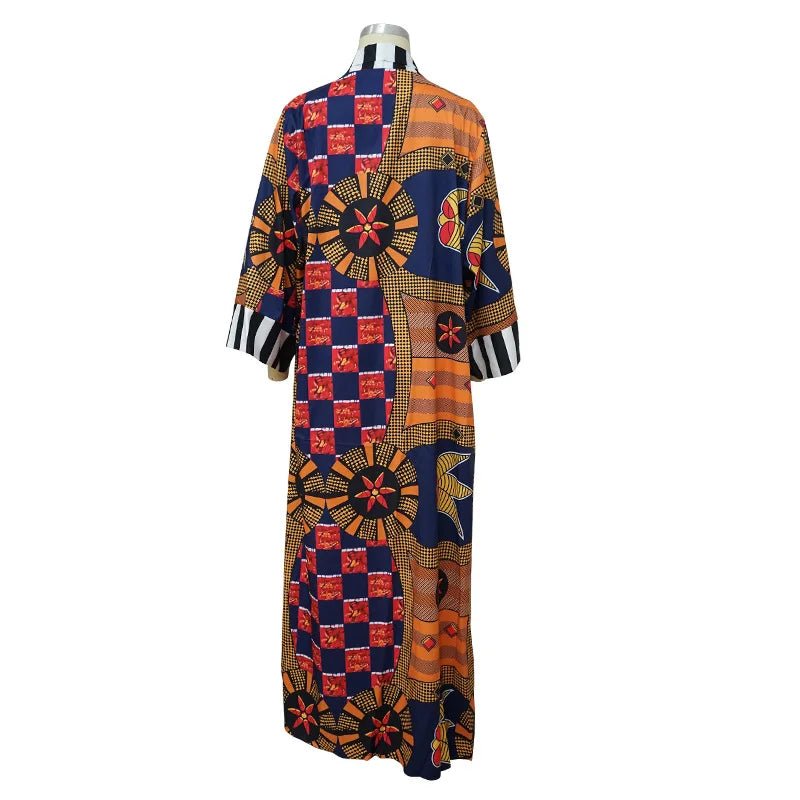 Africa Clothes for Women 2021 Dashiki Autumn Winter African Women Printing Long Shirt Cardigan Coat Dress African Dresses Women - Free Delivery Worldwide only at Flexi Africa