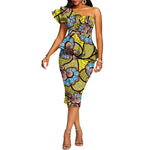 African 2 Piece Set for Women Crop Top + Print Skrit Set Ankara Clothing Dashiki Outfits Blouse Shirt Midi Skirt Casual S1926100 - Free Delivery Worldwide only at Flexi Africa