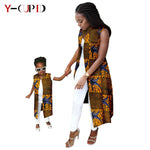 African Ankara Long Vest – Dashiki Cotton Mother Daughter Matching Outfit - Free Delivery Worldwide only at Flexi Africa