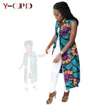 African Ankara Long Vest – Dashiki Cotton Mother Daughter Matching Outfit - Free Delivery Worldwide only at Flexi Africa