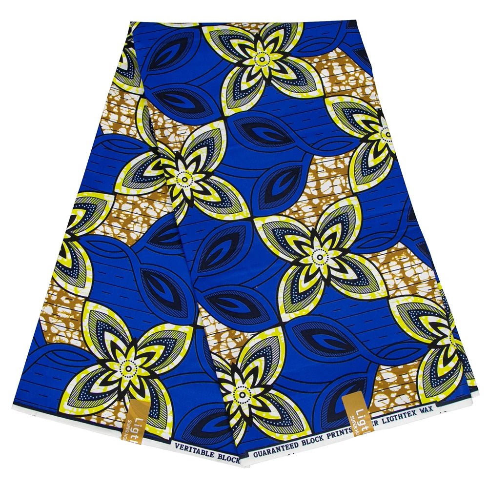 African Ankara Prints Wax Fabric Patchwork Retro Style Warp Sewing Woman Dress Craft DIY Africa Material 100% Polyester By Yard - Free Delivery Worldwide only at Flexi Africa