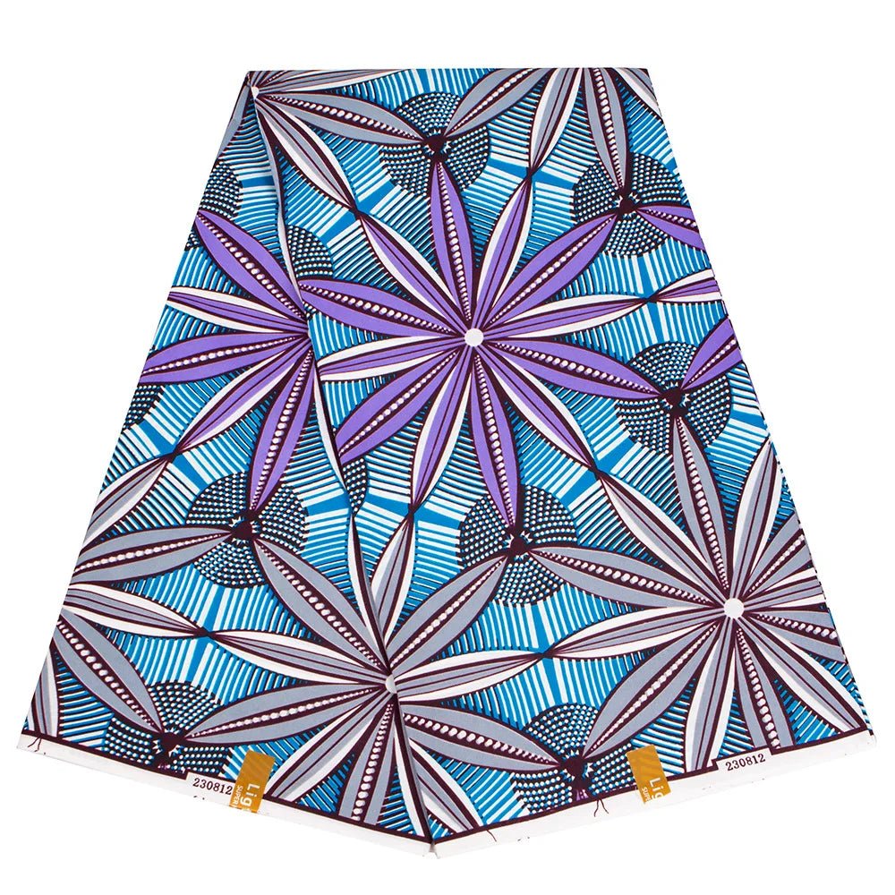 Buy African Ankara Wax Print Fabric – 100% Polyester Block Pattern Material for Sewing for only $4.31 at Flexi Africa!
