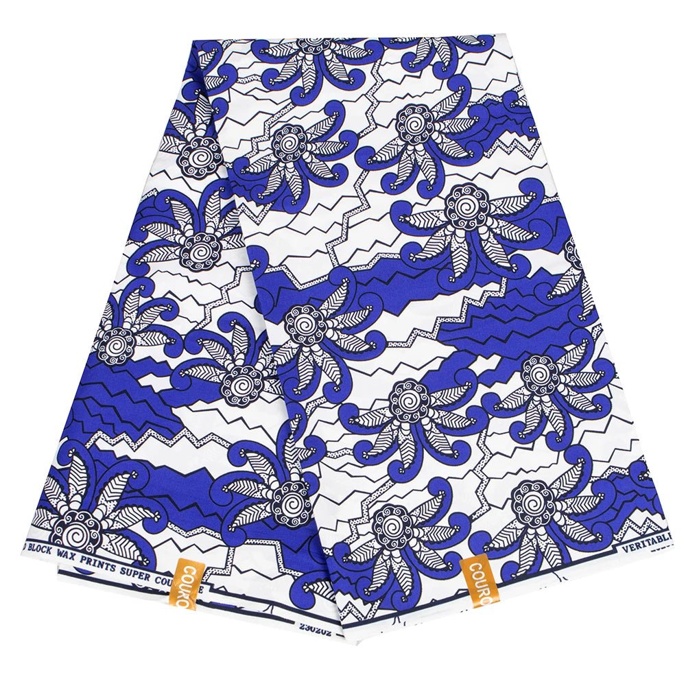 Buy African Ankara Wax Print Fabric – 100% Polyester Block Pattern Material for Sewing for only $4.31 at Flexi Africa!