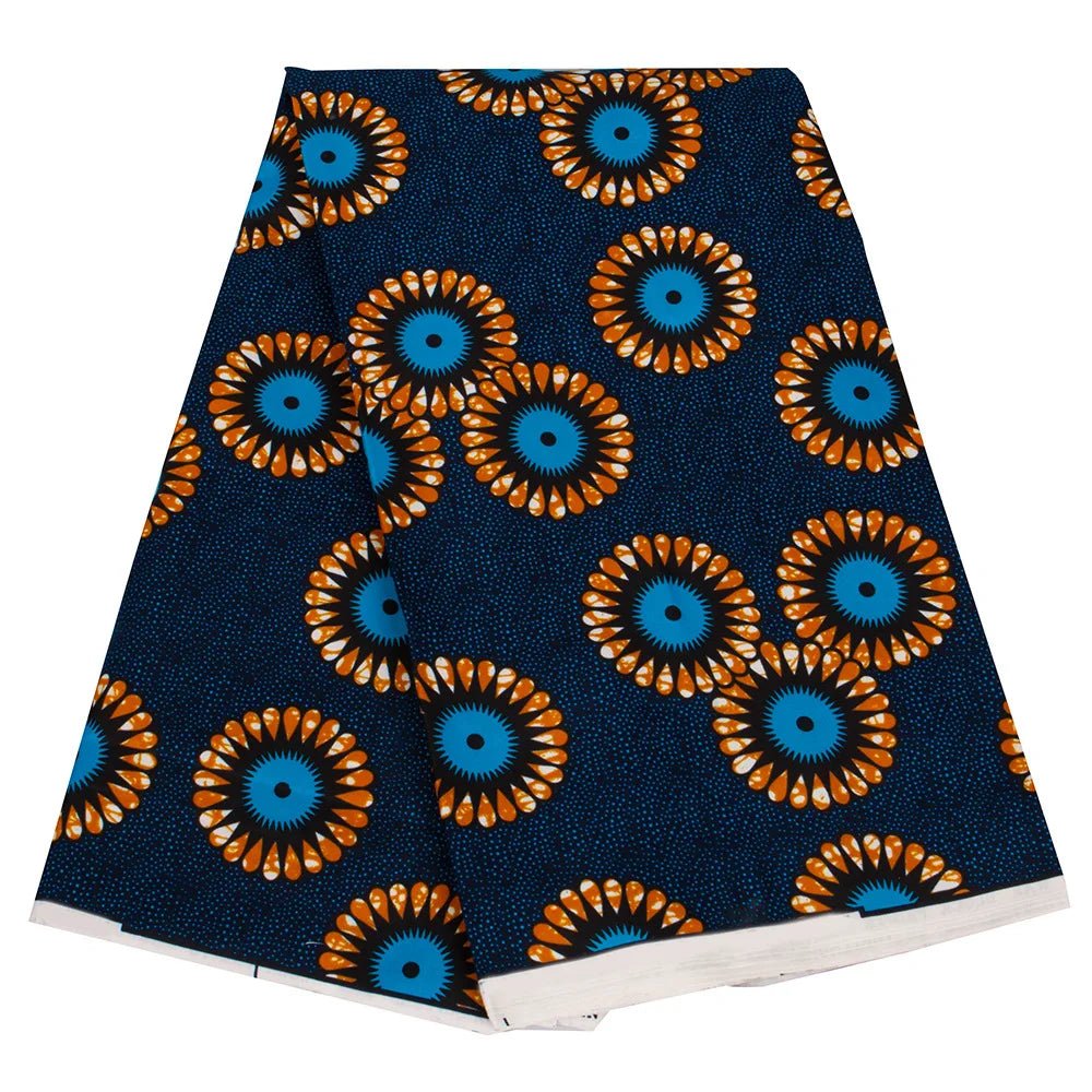 Buy African Ankara Wax Print Fabric – 100% Polyester Block Pattern Material for Sewing for only $4.31 at Flexi Africa!