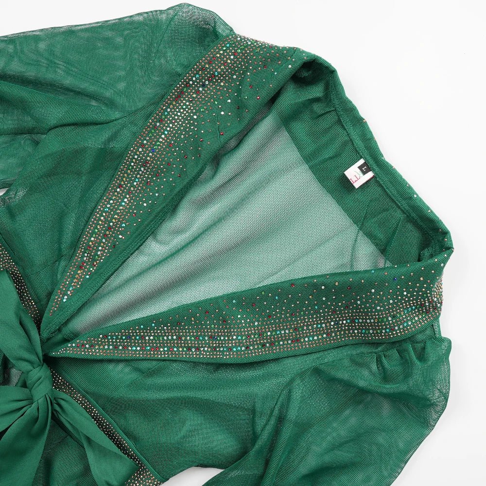 African Dashiki 2PC Set for Women – Diamond Embellished Evening Gown with Matching Coat - Free Delivery Worldwide only at Flexi Africa