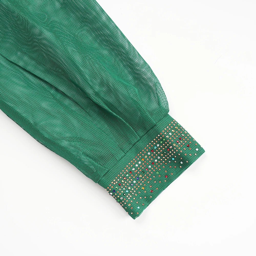 African Dashiki 2PC Set for Women – Diamond Embellished Evening Gown with Matching Coat - Free Delivery Worldwide only at Flexi Africa