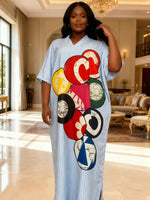 African Dashiki Ankara Evening Gown for Women – Kaftan Abaya Boubou - Free Delivery Worldwide only at Flexi Africa