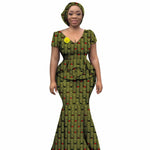 Buy Elegant African Dress – Women’s Printed V-Neck Office, Party & Evening Occasion Dress for only $73.76 at Flexi Africa!