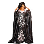 African Maxi Dress for Women – Plus Size Elegant Long Dress with Matching Scarf Free Delivery Worldwide only at Flexi Africa