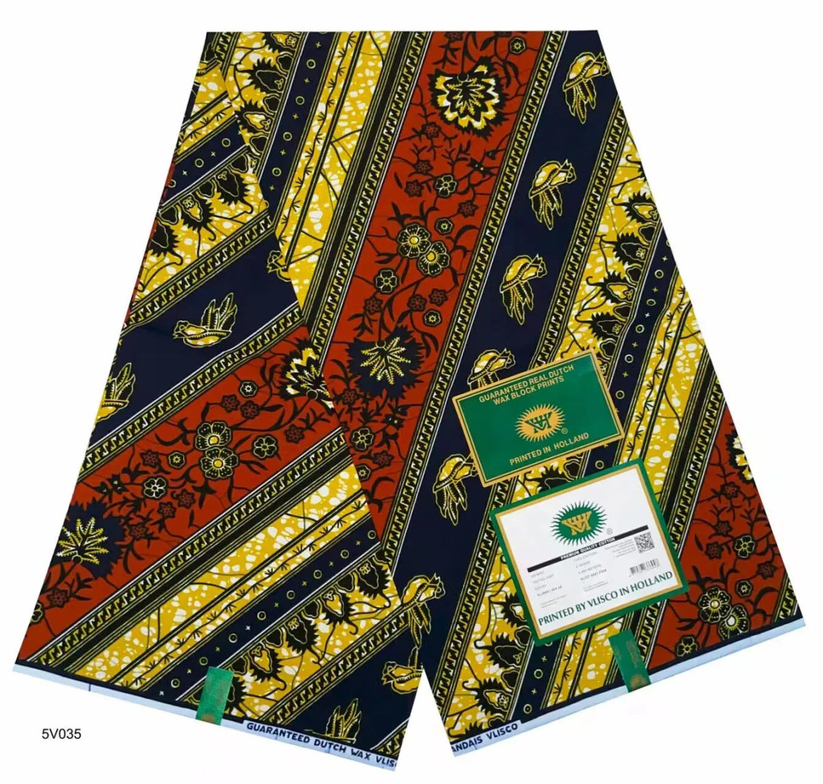 African Fabrics Wax 100% Cotton Wax Prints Good Quality Wax Loincloth For Women Dress 6 Yards - Free Delivery Worldwide only at Flexi Africa