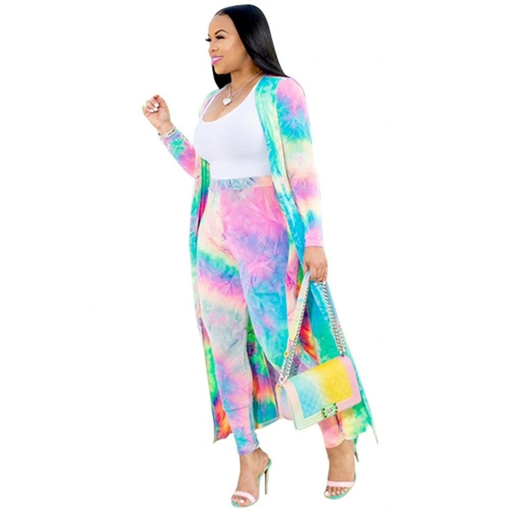 African Inspired Fashion Statement: Vibrant Tie Dye Print 2PC Set for Women - Free Delivery Worldwide only at Flexi Africa