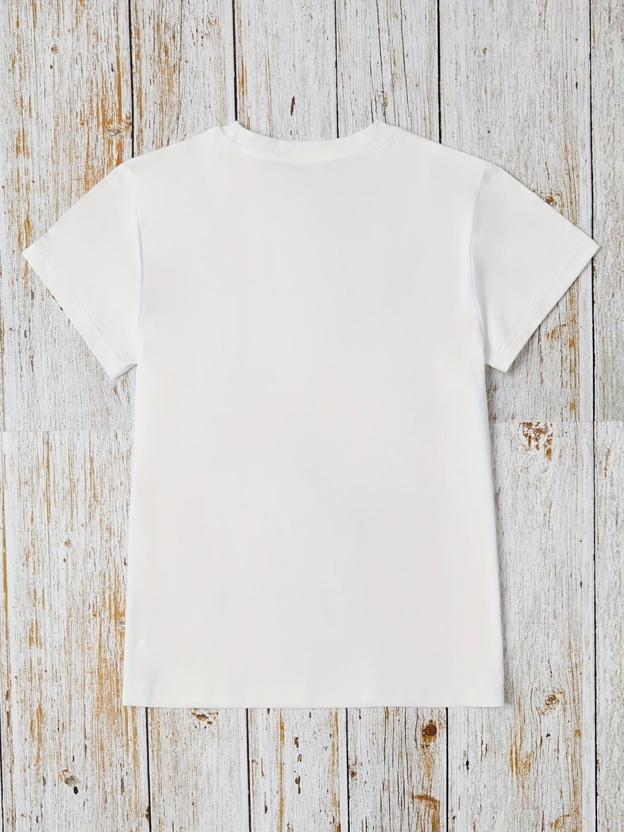 African - Inspired Patterned T-Shirt for Women, Crew Neck Short Sleeve Top, Casual Loose Fit, Summer & Spring Fashion,