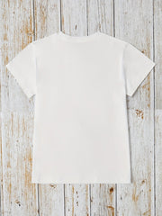 African - Inspired Patterned T-Shirt for Women, Crew Neck Short Sleeve Top, Casual Loose Fit, Summer & Spring Fashion,