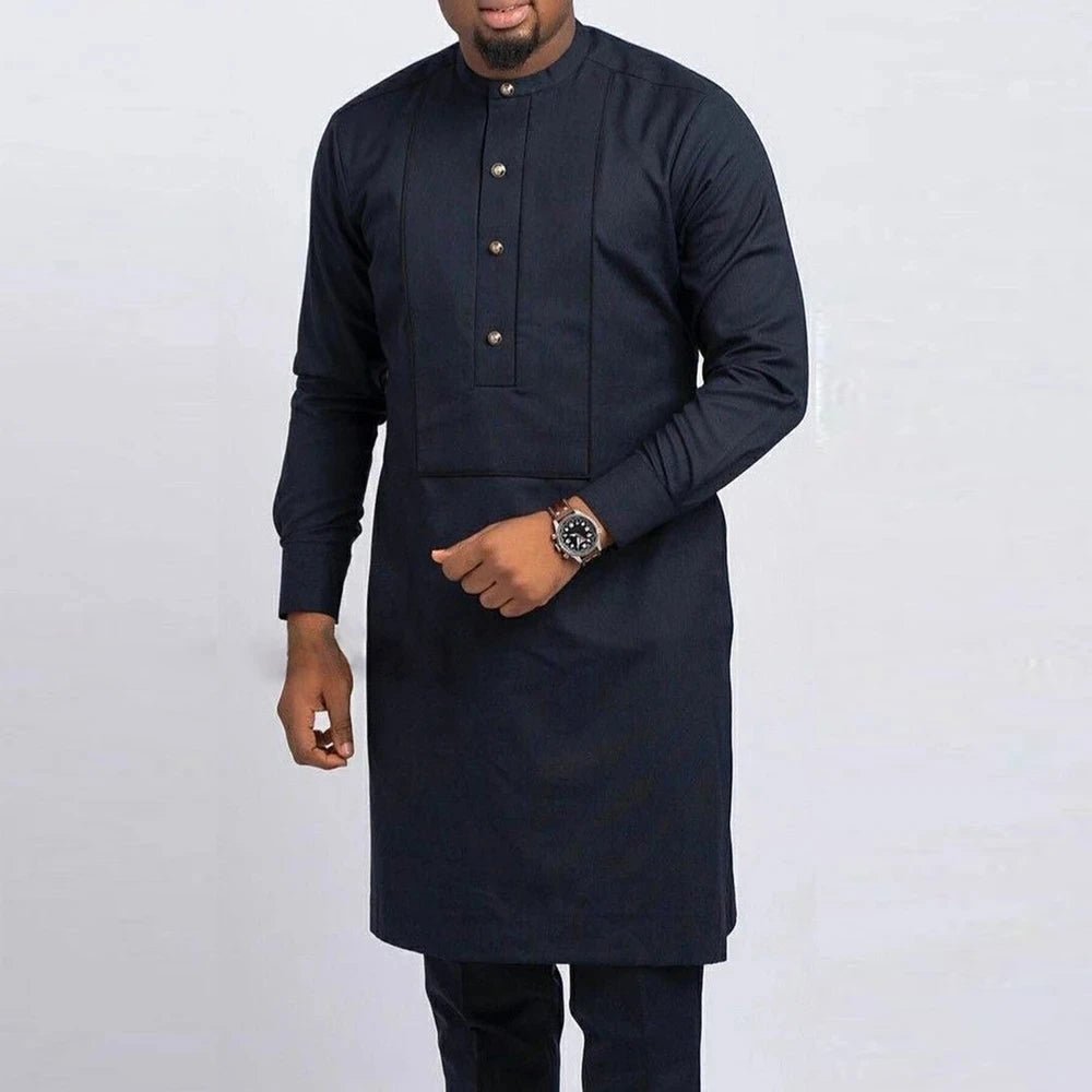 African Men’s Traditional 2 - Piece Set – Designer Tunic & Pants, Ethnic Dashiki Style - Free Delivery Worldwide only at Flexi Africa