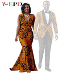 African Mermaid Dress & Matching Men’s Suit Set – Dashiki Couple Outfit for Weddings and Special Events - Free Delivery Worldwide only at Flexi Africa