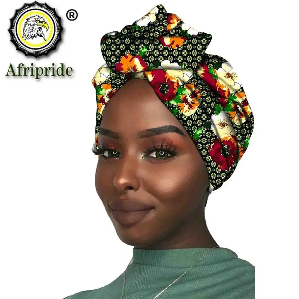 Women's African Headwrap – Traditional Cotton Wax Print Headtie & Scarf - Free Delivery Worldwide only at Flexi Africa