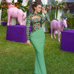 African Print Maxi Dress for Women – Ankara Full Sleeve High Neck Elegant Party Outfit - Free Delivery Worldwide only at Flexi Africa