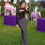 African Print Maxi Dress for Women – Ankara Full Sleeve High Neck Elegant Party Outfit - Free Delivery Worldwide only at Flexi Africa