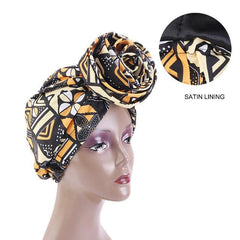 African Print Stretch Bandana Head Wrap Floral Ankara Dashiki Women - Free Delivery Worldwide only at Flexi Africa