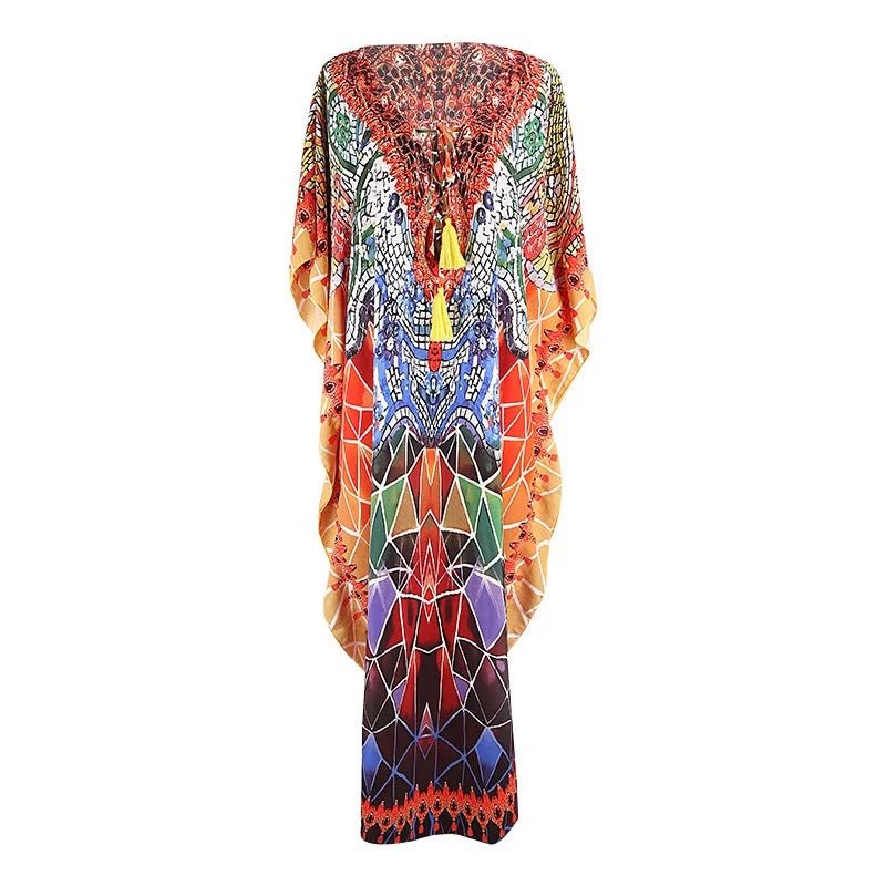 African Retro Hippie Colorful Quick Dry Beach Dress Robe - Free Delivery Worldwide only at Flexi Africa