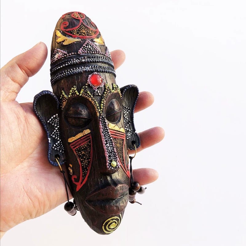 African Style Hand - Painted Resin Mask Pendant - Creative Ornaments - Flexi Africa - Free Delivery Worldwide only at www.flexiafrica.com