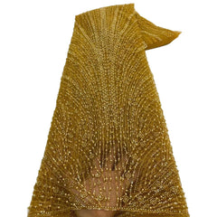 African Various Lace Fabric – Premium Handmade Beaded Embroidery for Elegant Dresses - Free Delivery Worldwide only at Flexi Africa