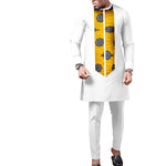 African Wedding Couple Set – Women’s Dashiki Print Dress & Men’s Kaftan Top and Pant Outfit - Free Delivery Worldwide only at Flexi Africa