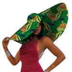 African Women Hat Summer Beach Hats Large Brim Sun Protection Fashion Ankara Cap Hat Customized Product - Free Delivery Worldwide only at Flexi Africa