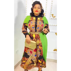 African Women's 2PC Set – Dashiki Ankara Tops & Skirts Suit, Plus Size Wedding Party Dress - Free Delivery Worldwide only at Flexi Africa