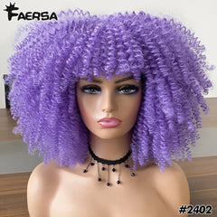 Afro Kinky Curly Wig for Black Women - Short, Synthetic, Blonde, Red, Ombre, Glueless, High - Temperature Cosplay Wigs - Free Delivery Worldwide only at Flexi Africa