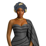 Already Made Big Braid Turban Cap – Nigerian Aso Oke Auto Gele Party Headwrap - Free Delivery Worldwide only at Flexi Africa
