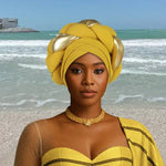 Already Made Big Braid Turban Cap – Nigerian Aso Oke Auto Gele Party Headwrap - Free Delivery Worldwide only at Flexi Africa